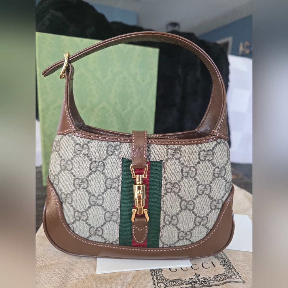 Authentic Gucci Jackie 1961 Mini Bag 2way, Handbag Or Crossbody Bag - Picture 3 of 16